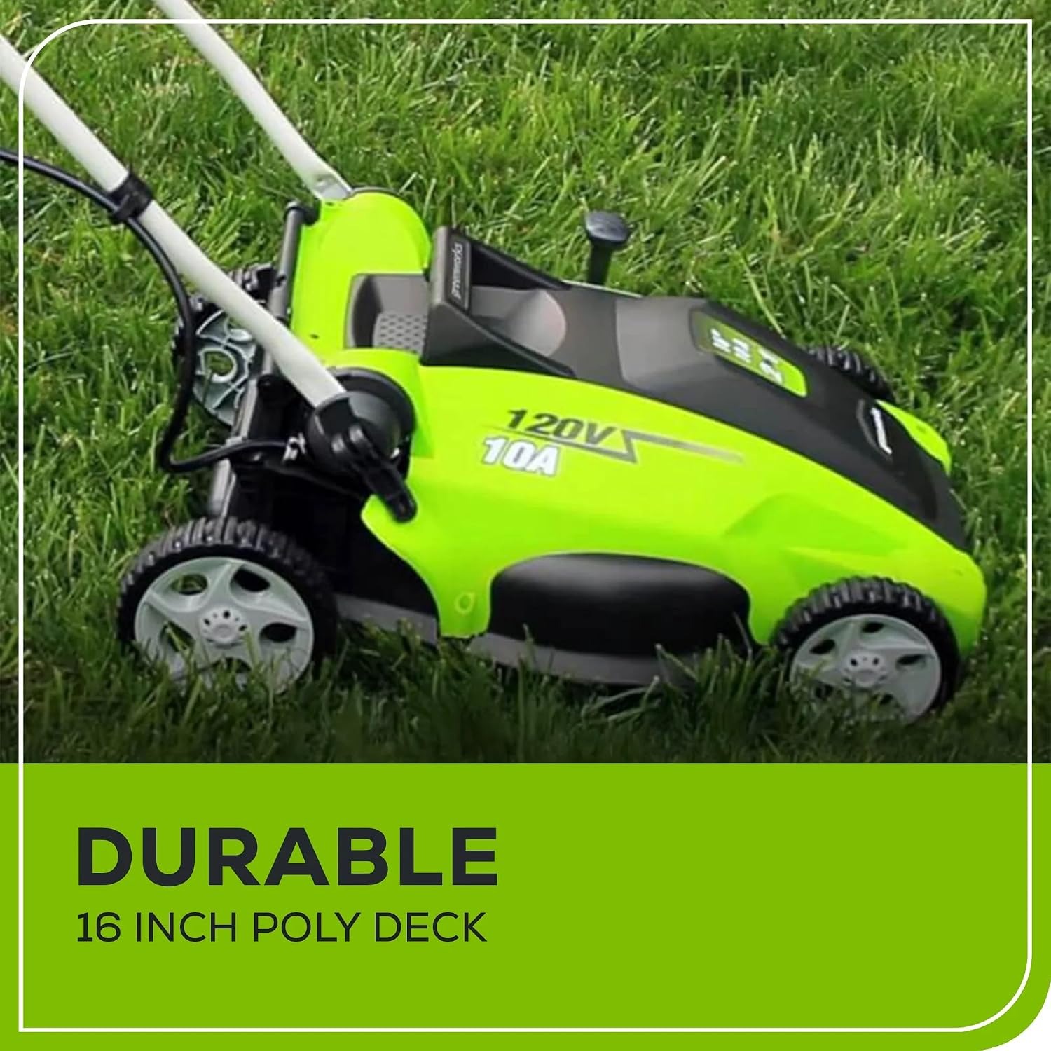 Greenworks 25142 16 Inch Corded Lawn Mower: image 5