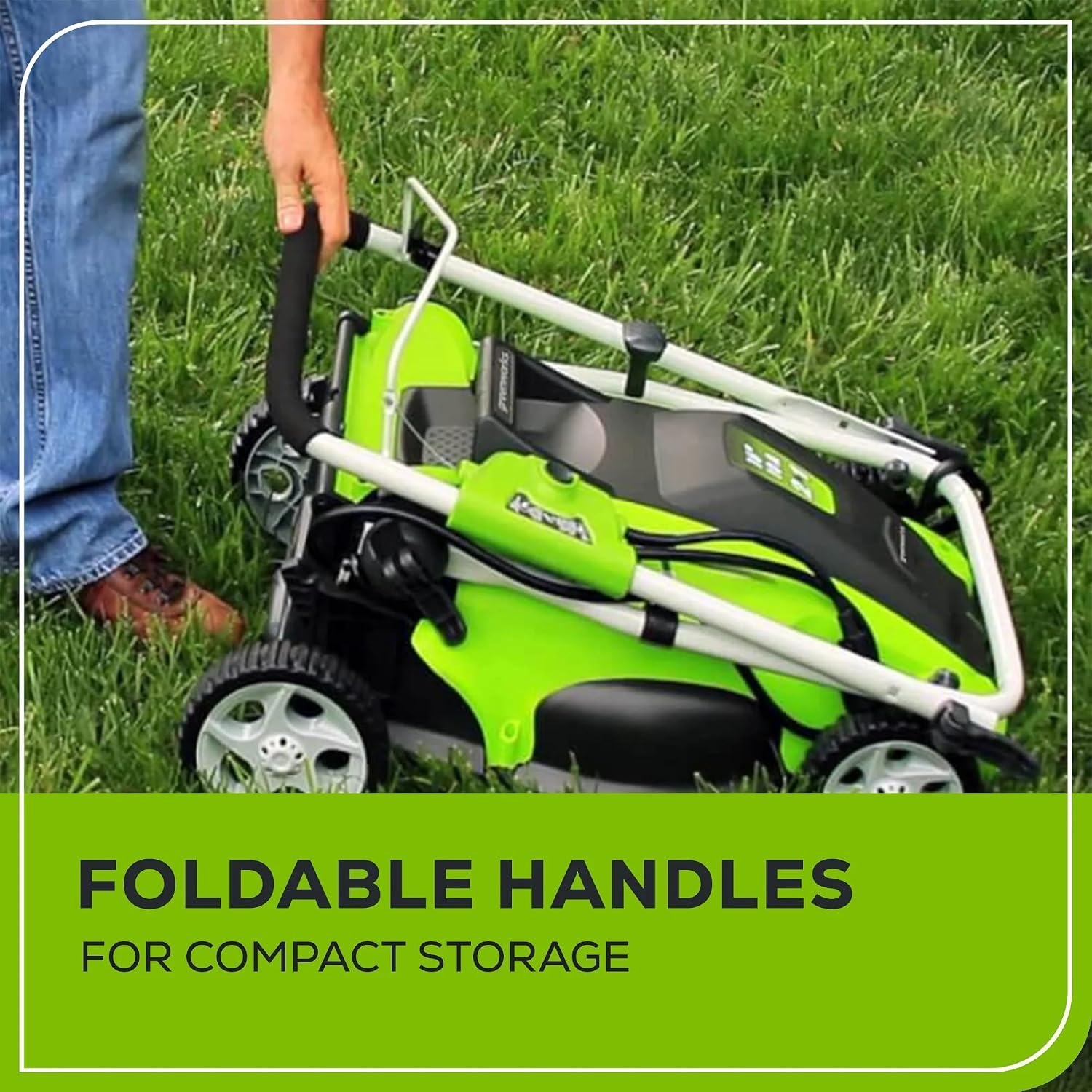 Greenworks 25142 16 Inch Corded Lawn Mower: image 8