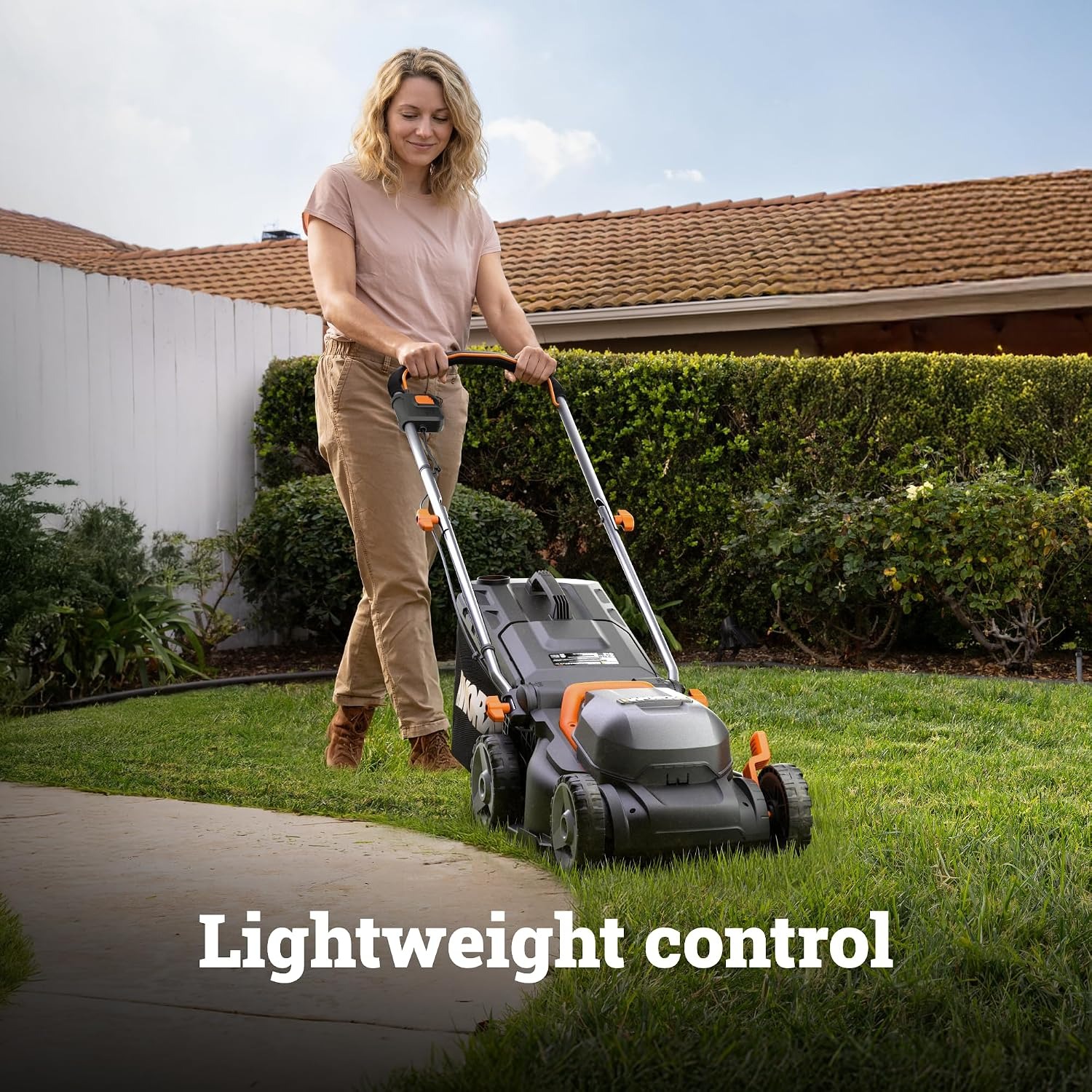 Worx WG735 14 Inch Cordless Lawn Mower Kit