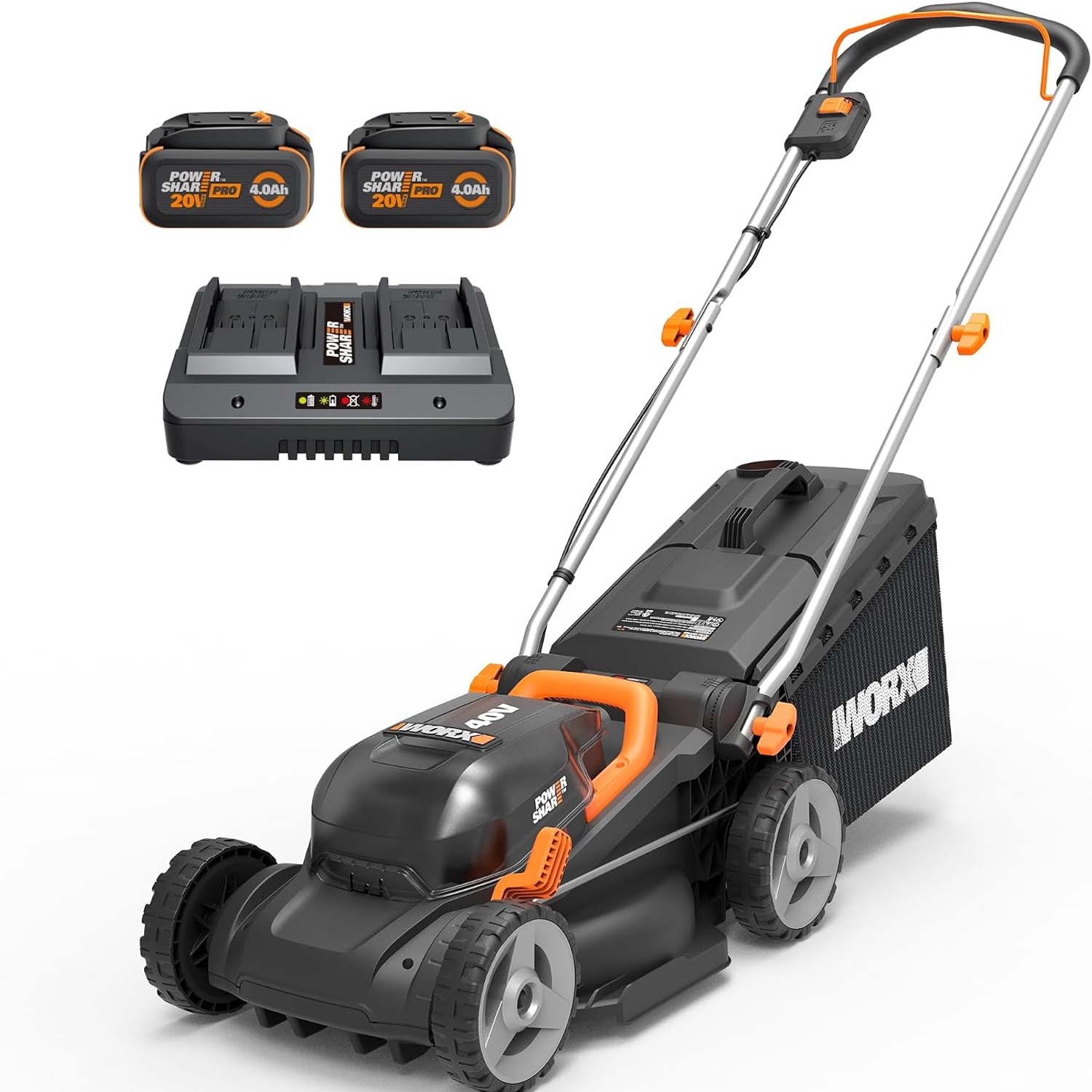 Worx WG735 14 Inch Cordless Lawn Mower Kit