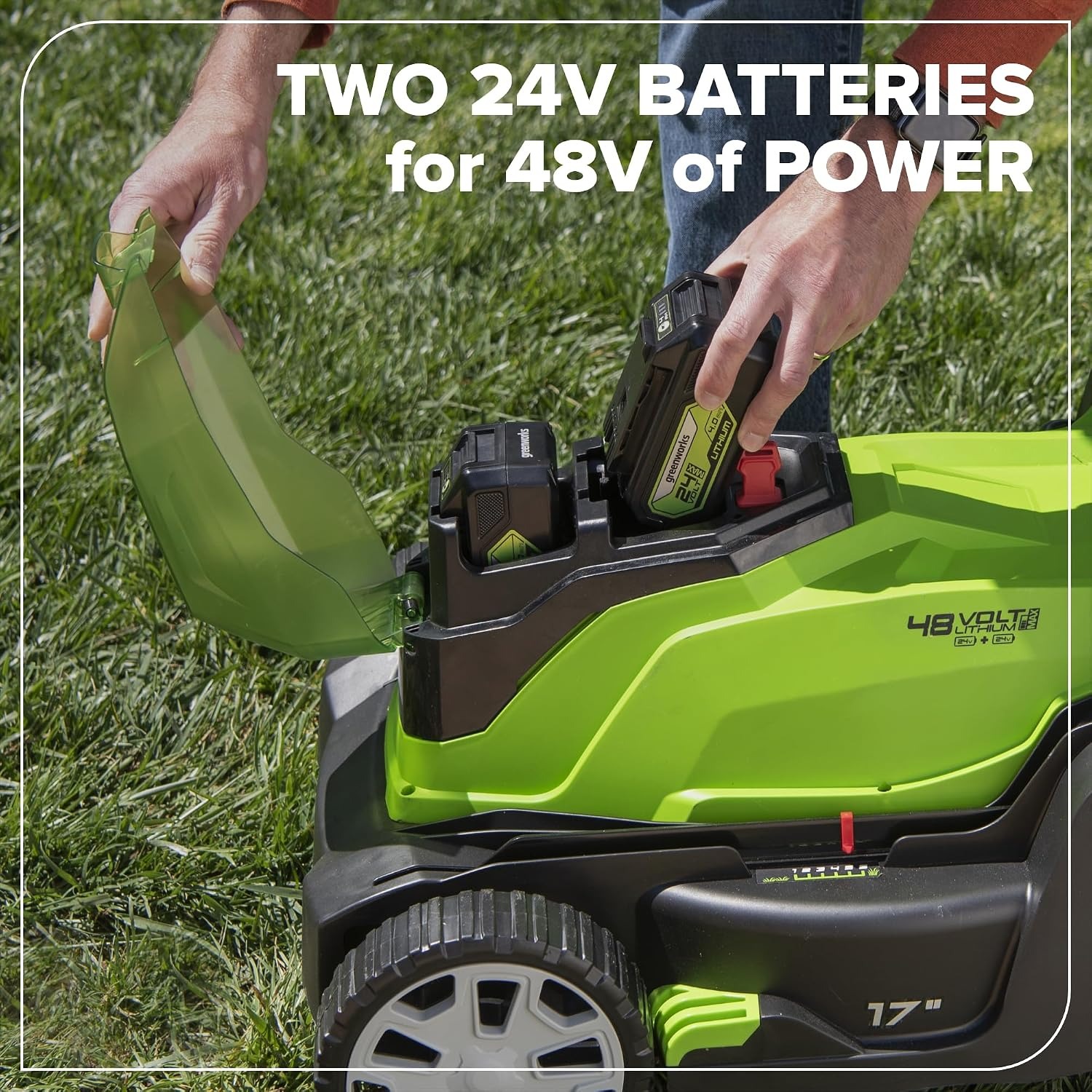 Greenworks 48V 17 Inch Cordless Push Mower Kit