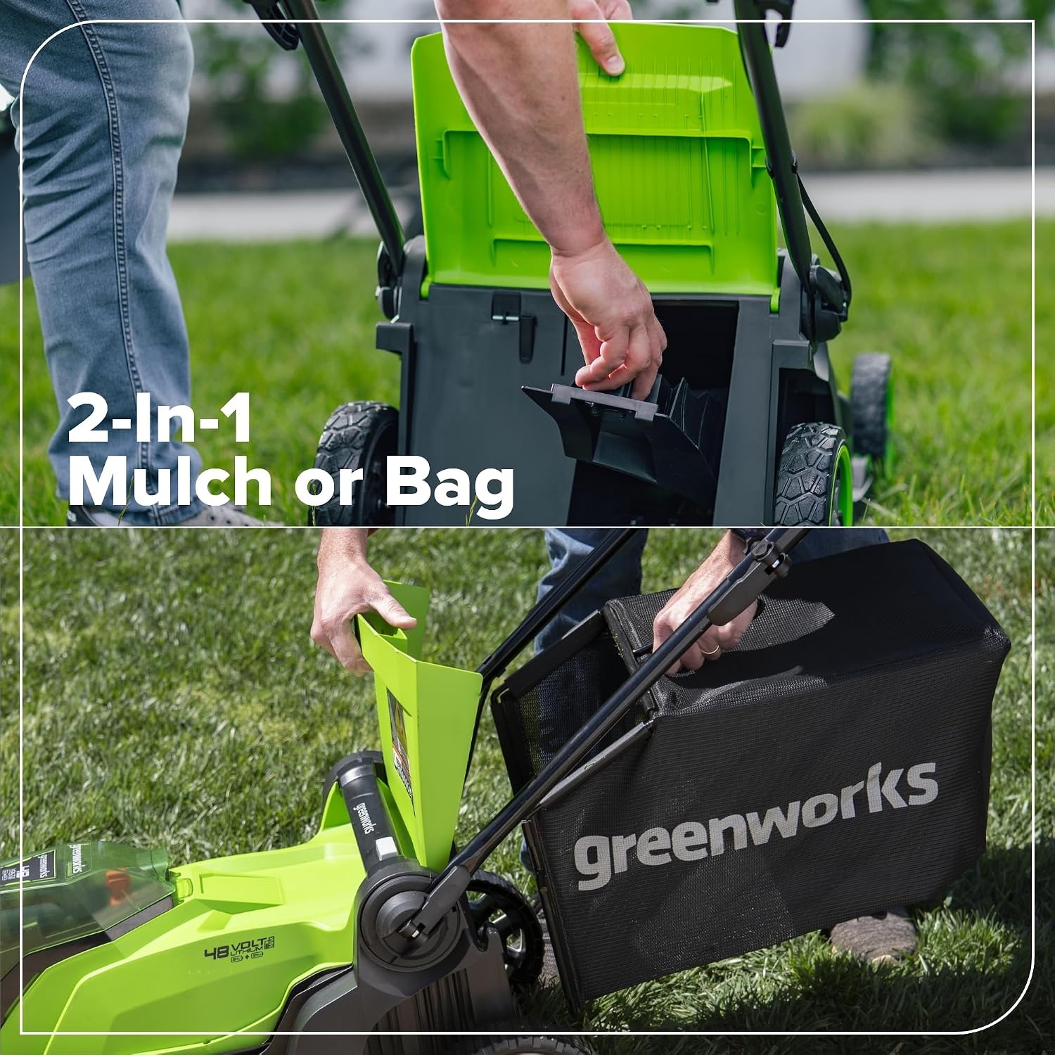 Greenworks 48V 17 Inch Cordless Push Mower Kit