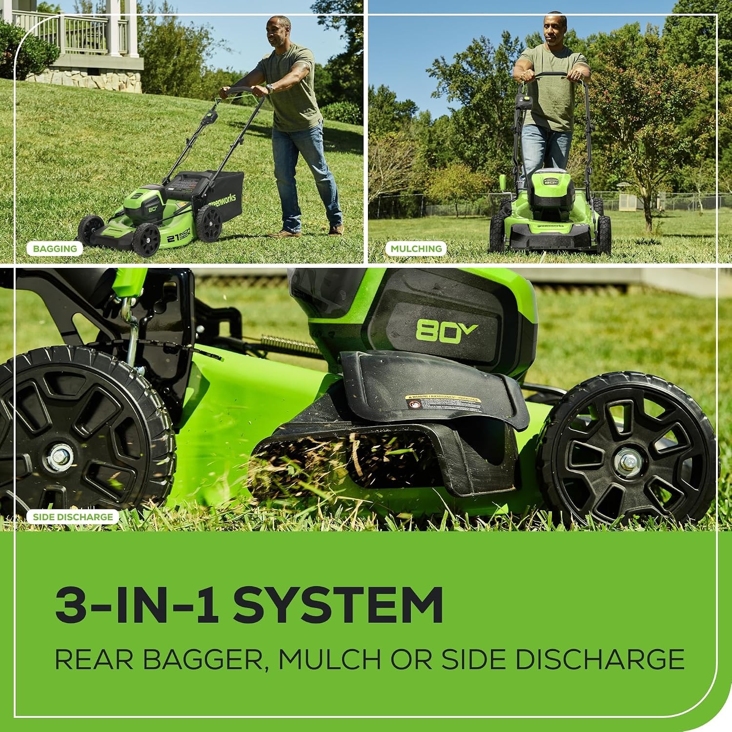 Greenworks 80V 21-Inch Cordless Push Mower Kit: image 8