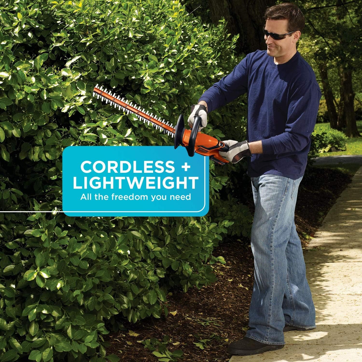 BLACK+DECKER 20V MAX 22-Inch Cordless Hedge Trimmer Kit: image 5