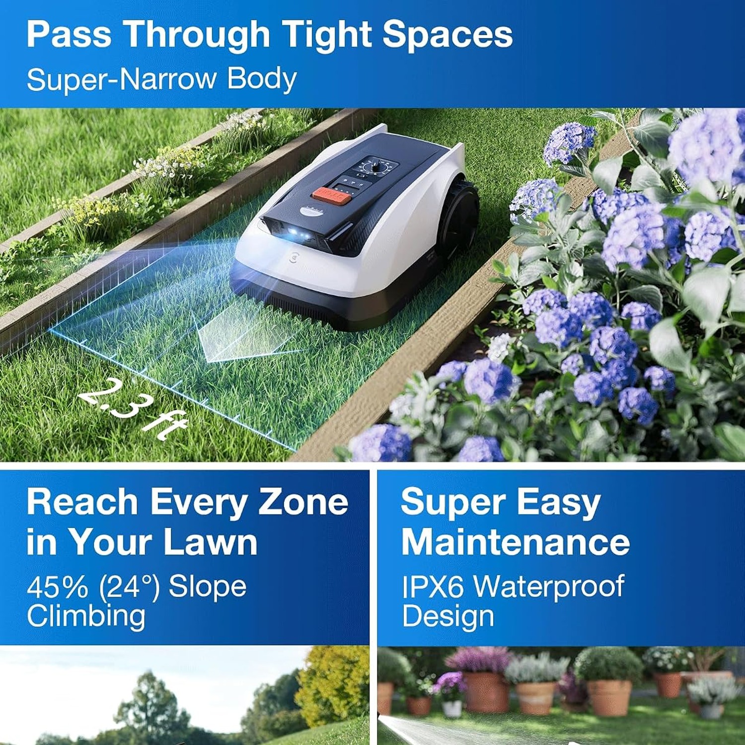 ECOVACS O1000 RTK CARE Robot Lawn Mower: image 6
